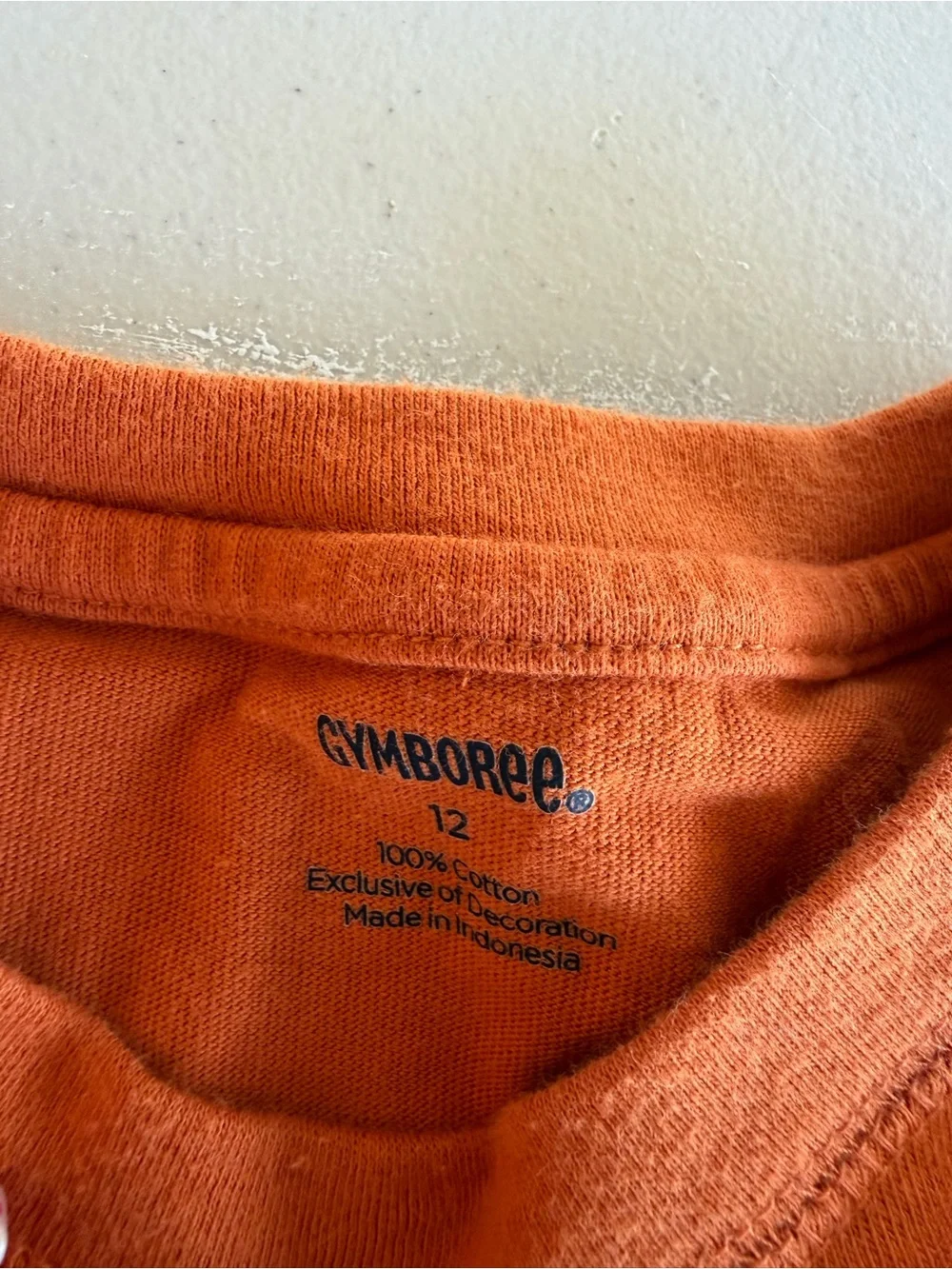 Gymboree Boys Orange & White Long-Sleeve Layered Car Tee
